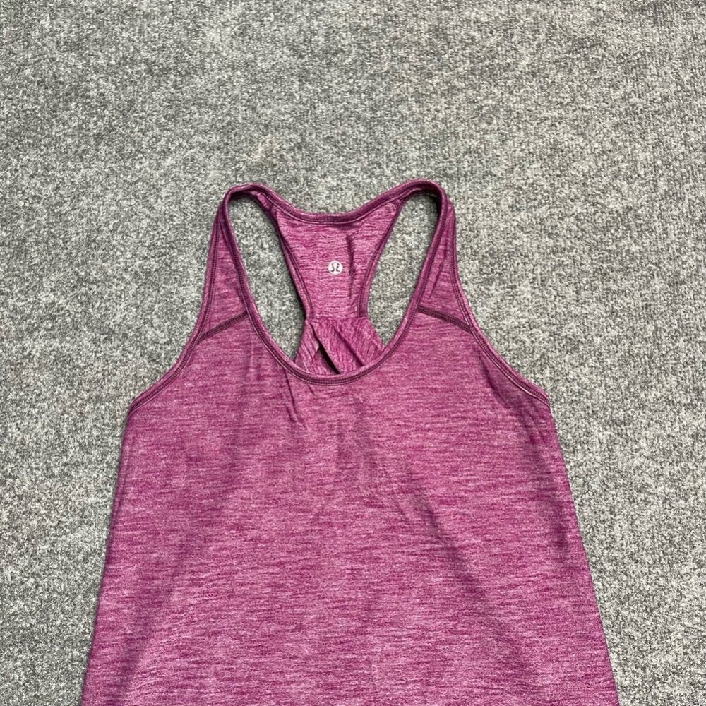 Lululemon Womens Tank Top Shirt Purple Sleeveless Scoop Neck Racerback Yoga 2 - Picture 4 of 8